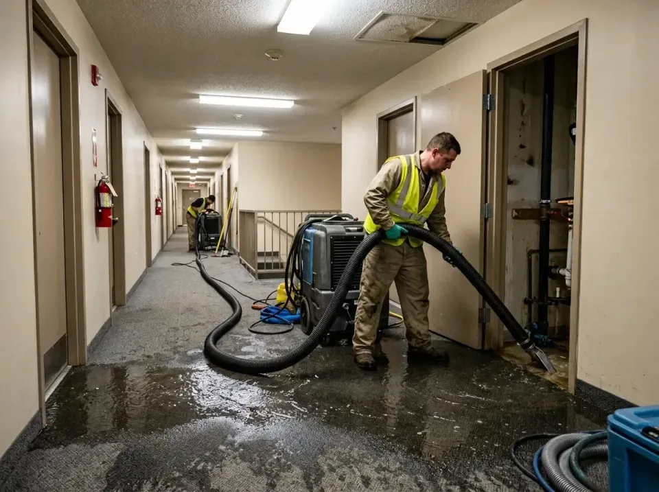 multi-unit-apartment-hallway-f-005 — frequently asked questions, Emergency Burst Pipe Water Extraction & Removal in Owensvil…